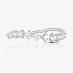 Ring Concierge Curved Diamonds Ring in 14K White Gold size 7